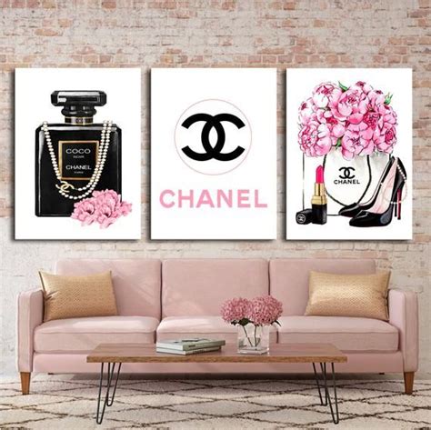 chanel blue artwork|Chanel picture wall art.